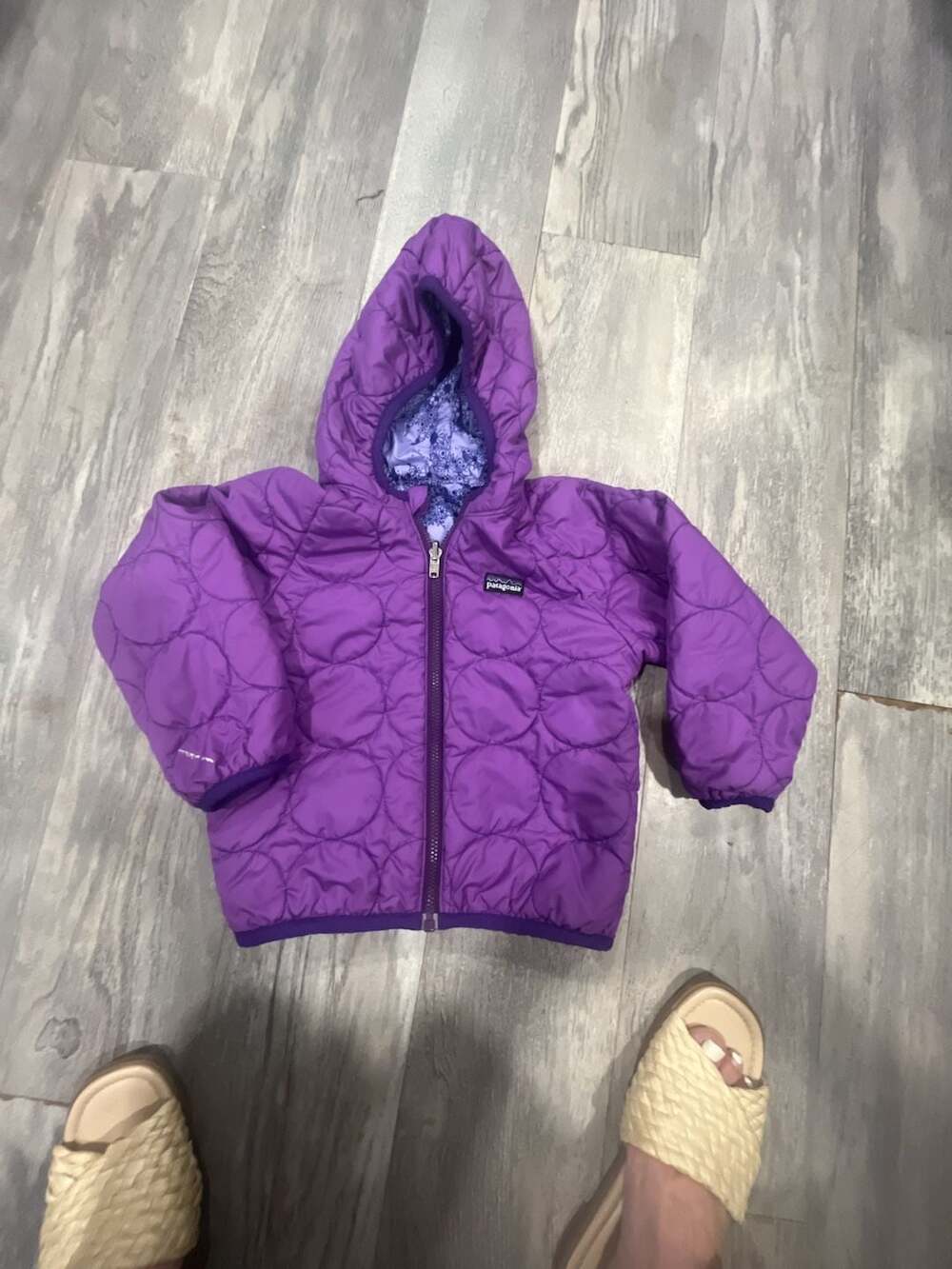 Patagonia Reversible Puff-Ball Hooded Jacket Purple